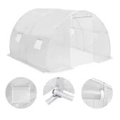 Оранжерия - 3x3x2 м - бяла - полиетилен и стомана - 9м² - Thumbnail 7