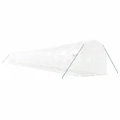 Оранжерия със стоманена рамка бяла 48 м² 24x2x2 м - Thumbnail 5