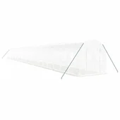 Оранжерия със стоманена рамка бяла 48 м² 24x2x2 м - Thumbnail 2