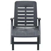 Сгъваем шезлонг, пластмаса, 72 x 189 x 96 см - Thumbnail 2