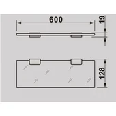 Стъклена лавица за баня Erin ICA 2591 INTER CERAMIC - Thumbnail 2