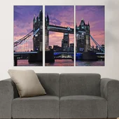 Тауър Бридж привечер - картина пано за стена - Thumbnail 2
