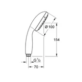 Душ слушалка с 2 струи Tempesta 100 GROHE - Thumbnail 5