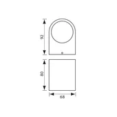 Фасаден аплик Porto/R 1xGU10 бял IP44 VIVALUX - Thumbnail 2