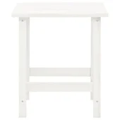 Градински стол "Адирондак" с маса, чам масив, бели - Thumbnail 9