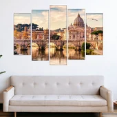 Мост и катедрала във Ватикана - картина пано за стена - Thumbnail 3