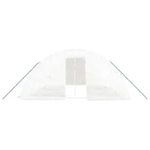 Оранжерия със стоманена рамка бяла 30 м² 6x5x2,3 м - Thumbnail 3