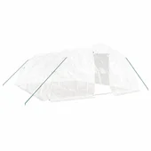 Оранжерия със стоманена рамка бяла 30 м² 6x5x2,3 м - Thumbnail 1