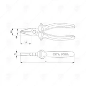 Прави комбинирани клещи 180мм 7" VDE 1000V CETA-FORM - Thumbnail 2