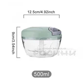 Ръчен чопър с въже и 3 ножа 500 мл - Thumbnail 12