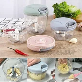 Ръчен чопър с въже и 3 ножа 500 мл - Thumbnail 11