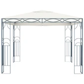 Шатра с LED светещи стрингове, 300x300 см, кремава - Thumbnail 4