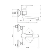 Стенен смесител за баня Calista - VIDIMA - Thumbnail 2