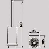 Четка за тоалетна Ерин INTER CERAMIC - Thumbnail 2