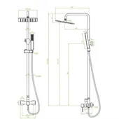 Душ система POLA PLA G0KX злато LAVEO - Thumbnail 2