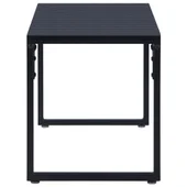 Градинска пейка, 120,5 см, PS дъска, черна - VL49492 - Thumbnail 3