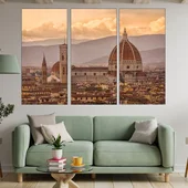 Изглед над Флоренция - картина пано за стена - Thumbnail 2