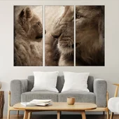 Лъв със своето бебе - картина пано за стена - Thumbnail 2
