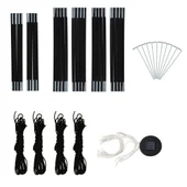 Парти шатра 3,6x3,6x2,3 м с LED светлини - жълта - Thumbnail 8