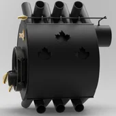 Печка на дърва със стъкло 6kW 00-100м3 CANADA - Thumbnail 2