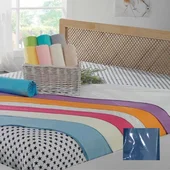 Чаршаф с ластик 160x200 см + две калъфки Cylinder Petrol ZAMBAK - Thumbnail 1