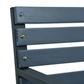 Градински столове, 2 бр., сиви, дърво - Thumbnail 6