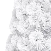 Изкуствена коледна елха с LED, бяла, 210 см, оптично влакно - Thumbnail 7