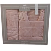 Комплект халат за баня с 2 кърпи Selena IPEKCE - Thumbnail 3