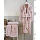 Комплект халат за баня с 2 кърпи Selena IPEKCE - Thumbnail 1