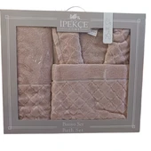 Комплект халат за баня с 2 кърпи Selena IPEKCE - Thumbnail 4