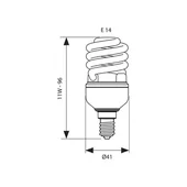 Лампа X SPIRAL 11W - E14 - VIVALUX - Thumbnail 2