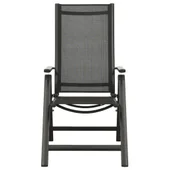 Сгъваеми градински столове, 2 бр., 7 позиции Алуминий - Thumbnail 2