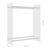 Стойка за дърва, прозрачна, 80x35x100 см, закалено стъкло - Thumbnail 6