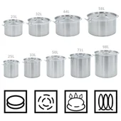 Тенджера, 25 л, 32x32 см, неръждаема стомана - Thumbnail 6