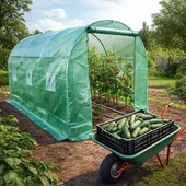 Тунелна оранжерия с армирано покривало 4x2.5x2 м (10 м2) - Thumbnail 2