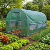 Тунелна оранжерия с армирано покривало 4x2.5x2 м (10 м2) - Thumbnail 1
