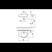 Умивалник 580х450 с 1 отвор в ляво - Thumbnail 2