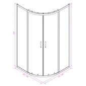 Душ кабина Лято 90x90 см INTER CERAMIC - Thumbnail 2