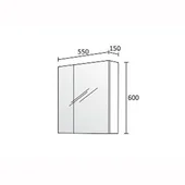 Горен шкаф за баня - Атила - TRIANO - Thumbnail 3