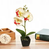 Изкуствена Мини орхидея в саксия 22 см - Thumbnail 1