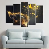 Коте и пеперуда  - картина пано за стена - Thumbnail 3