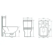 Моноблок със задно оттичане ICC 6282P INTER CERAMIC - Thumbnail 2