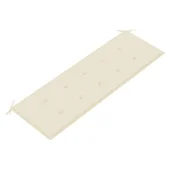 Пейка Батавия с кремава възглавница, 150 см, тик масив - VL3100828 - Thumbnail 5