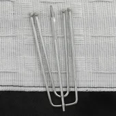 Затъмняващи завеси с куки имитация лен 2 бр. черни 140x245 см - Thumbnail 2