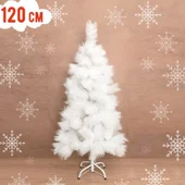 Бяла коледна елха 120 см - Thumbnail 1