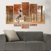 Далматинец си играе с листата - картина пано за стена - Thumbnail 3