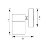 Единичен фасаден аплик GRANADA 35W VIVALUX - Thumbnail 2