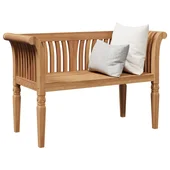 Градинска пейка 127.5x52x80 см Масивна тикова дървесина - VL42006347 - Thumbnail 3