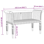 Градинска пейка 127.5x52x80 см Масивна тикова дървесина - VL42006347 - Thumbnail 11