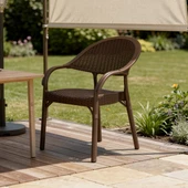 Градински стол Bamboo Rattan кафяв MEVSIM - Thumbnail 2